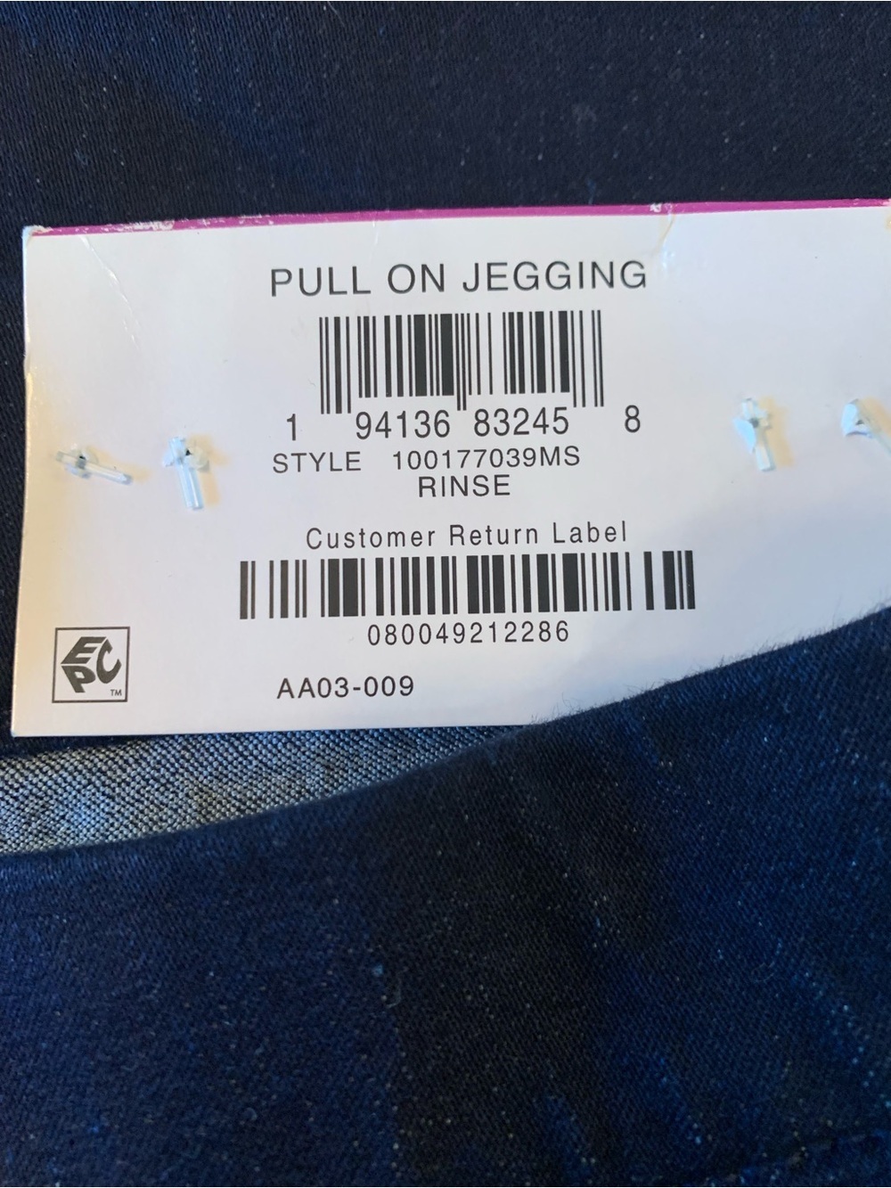 Women’s Navy Blue Stretch Jeans Style &  Co. NWT Size XXL - Picture 4 of 5